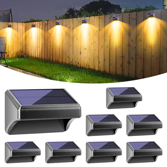 Rynx | Bridika Solar Wall Light - 8 Pack Waterproof LED Warm White & RGB Outdoor Wall Lamps