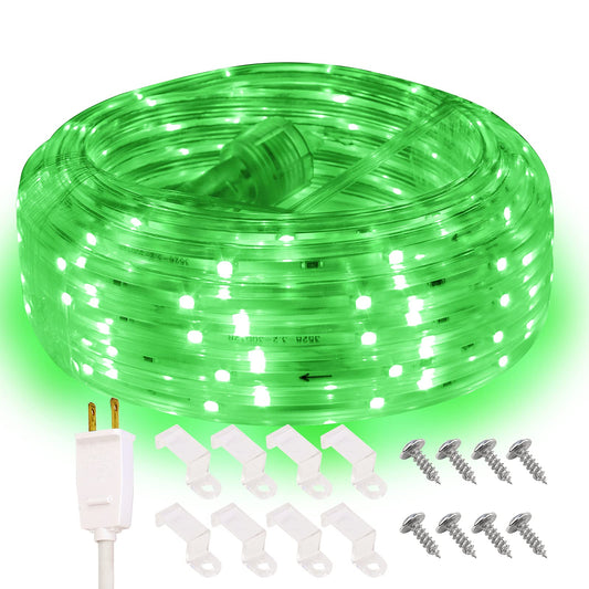 Rynx | Areful Green Rope Lights, 16.4Ft Waterproof Led Strip Light, Indoor Outdoor Flexible Decorative Lighting For Home Christmas Holiday Garden Patio Party