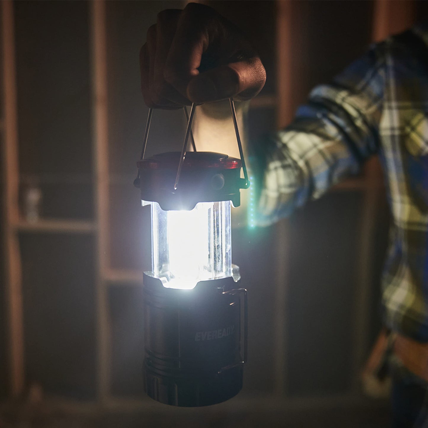 Rynx | Eveready Led Camping Lanterns 4-pack, rechargeable foldable flashlights for outdoor use, black
