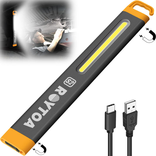 Rynx | Roytoa Rechargeable Led Flashlights High Lumen, Cob Led Magnetic Work Light With Hook Super Bright Handheld Flashlight For Emergency, Camping, Hiking