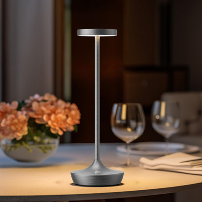 Rynx | Sikevht Wireless Table Lamps, 2-Pack LED, 3-Color Dimming, Portable and Waterproof, Gray