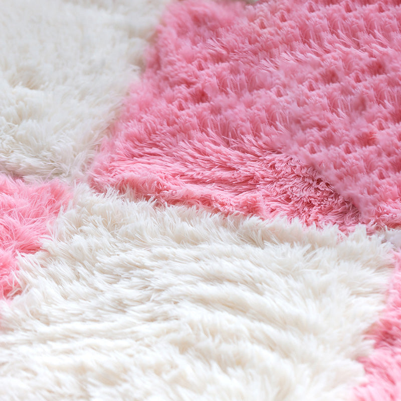 Rynx | Bedroom Carpet Tiles Solid Color Square Shag Stain Resistant Carpet Tiles