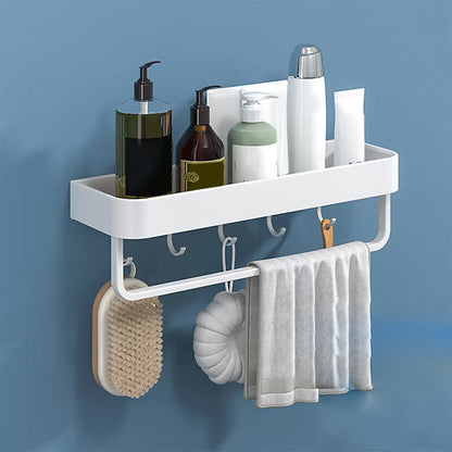 Rynx | White 2-piece Bathroom Hardware Modern Bathroom Accessories Set, Bathroom Shelf