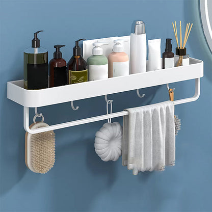 Rynx | White 2-piece Bathroom Hardware Modern Bathroom Accessories Set, Bathroom Shelf