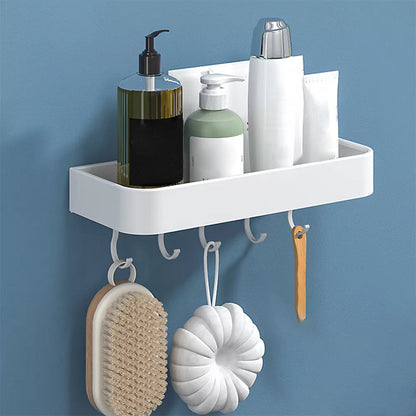 Rynx | White 2-piece Bathroom Hardware Modern Bathroom Accessories Set, Bathroom Shelf