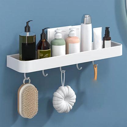 Rynx | White 2-piece Bathroom Hardware Modern Bathroom Accessories Set, Bathroom Shelf