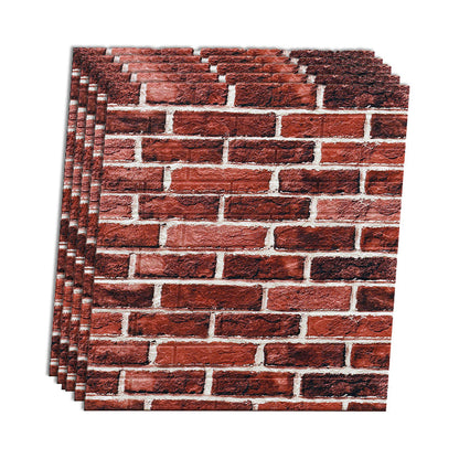 Rynx | Industrial Wall Panel 3D Brick Wall Panels Waterproof Stickers Wall Tiles Set of 10