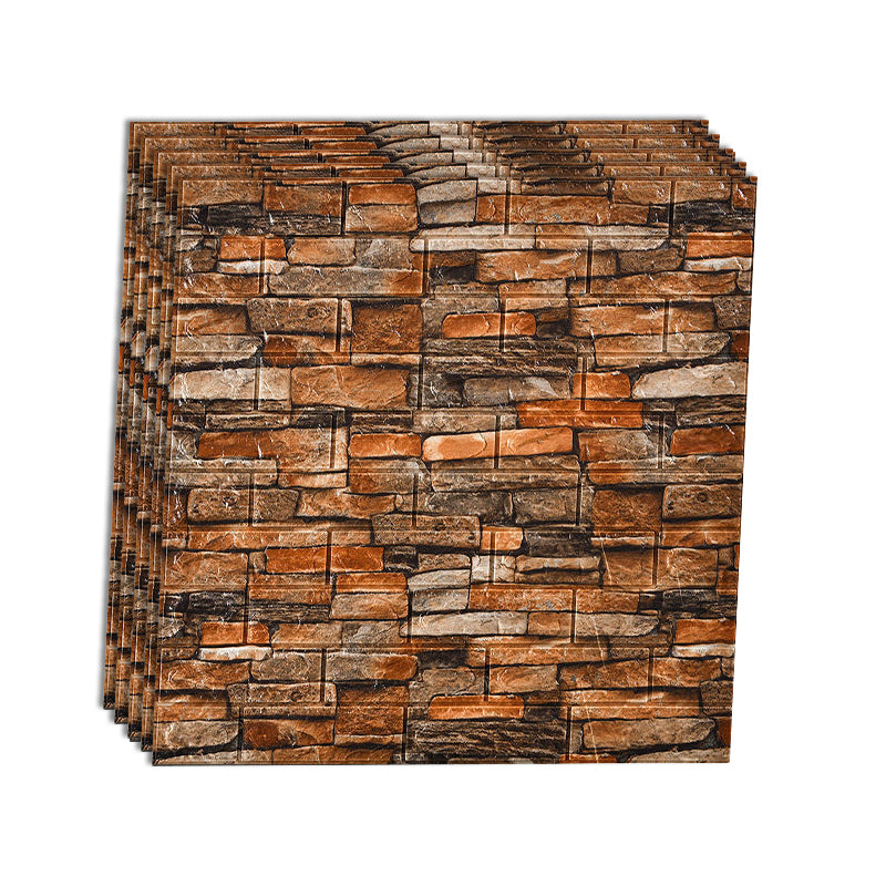 Rynx | Industrial Wall Panel 3D Brick Wall Panels Waterproof Stickers Wall Tiles Set of 10