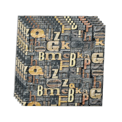 Rynx | Industrial Wall Panel 3D Brick Wall Panels Waterproof Stickers Wall Tiles Set of 10