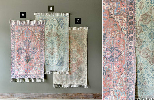 Rynx | 3x5 Persian printed carpet with fringes, Choose your color