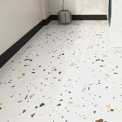 Rynx | Modern Indoor Vinyl Flooring Marble Print Square PVC Vinyl Flooring Off-White 53.8 square feet - 14 pieces