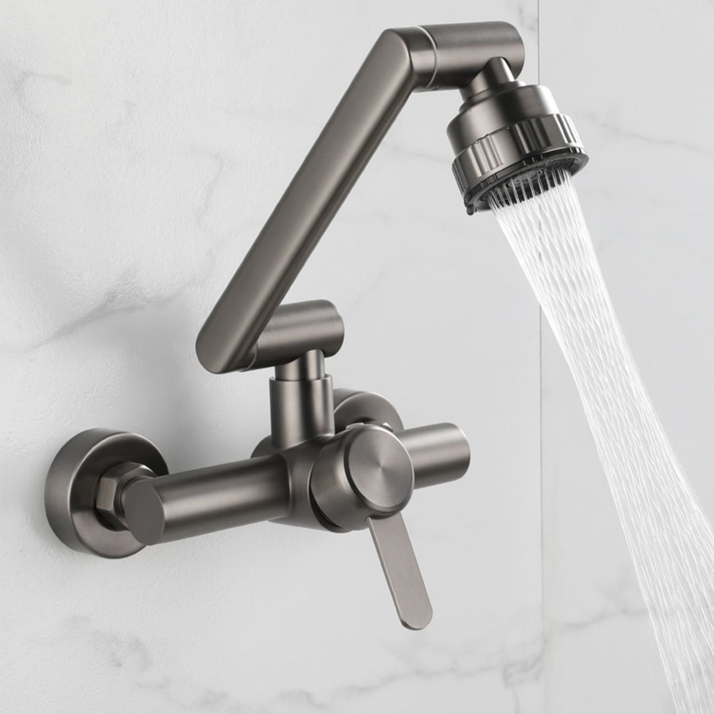 Rynx | Modern Wall-Mounted Kitchen Faucet Single Lever Faucet in Chrome