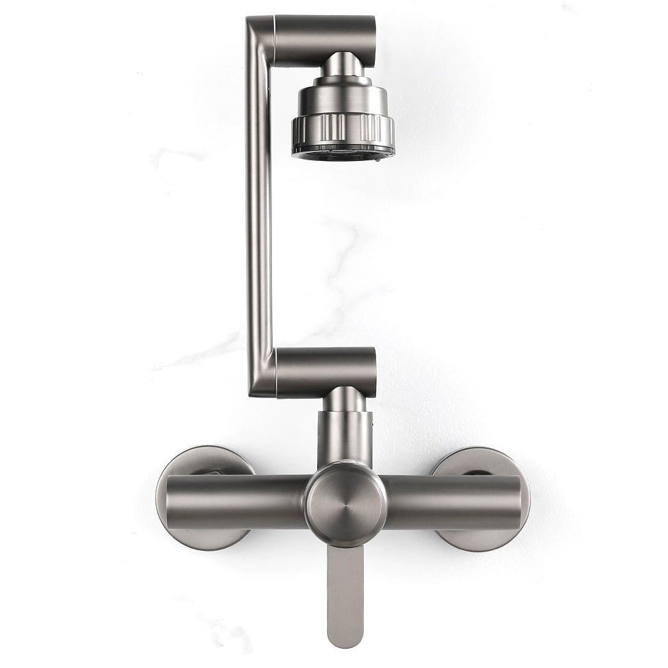 Rynx | Modern Wall-Mount Kitchen Faucet Single Handle Faucet in Chrome