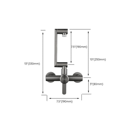 Rynx | Modern Wall-Mount Kitchen Faucet Single Handle Faucet in Chrome
