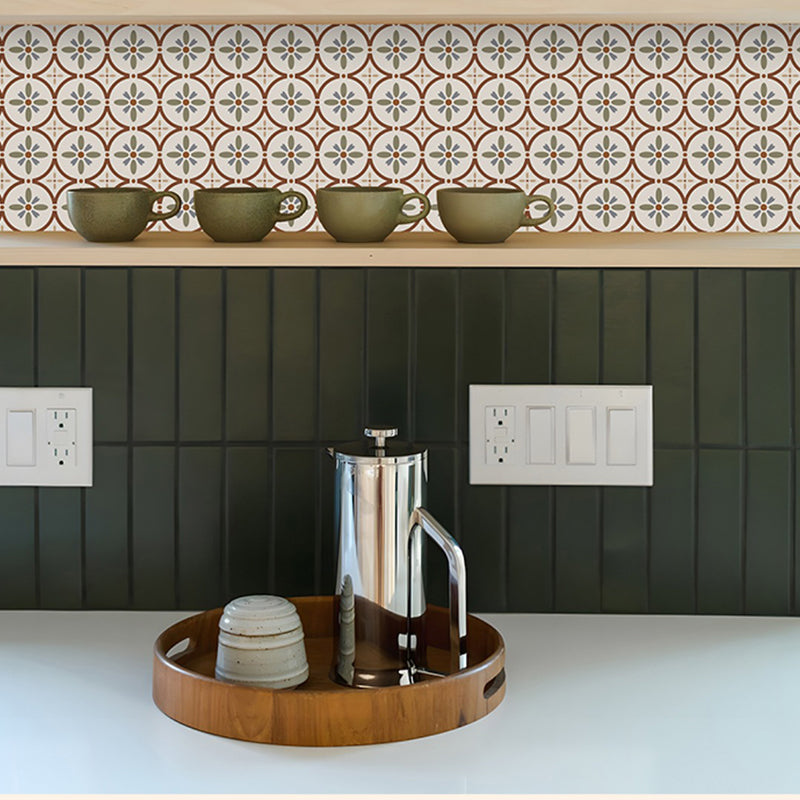 Rynx | Waterproof Peel & Stick Tile Square Pattern Print Single Tile