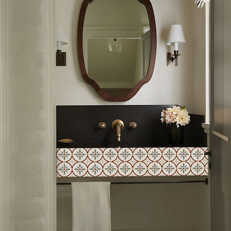 Rynx | Waterproof Peel & Stick Tile Square Pattern Print Single Tile