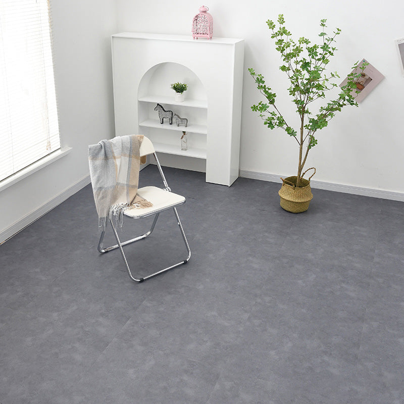Rynx | Indoor Vinyl Floor Peel and Stick Square PVC Stain Resistant Vinyl Floor Dark gray-black