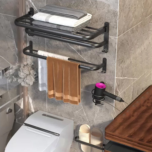 Rynx | Modern Bathroom Hardware Set Matte Black Metal Bathroom Accessories Kit