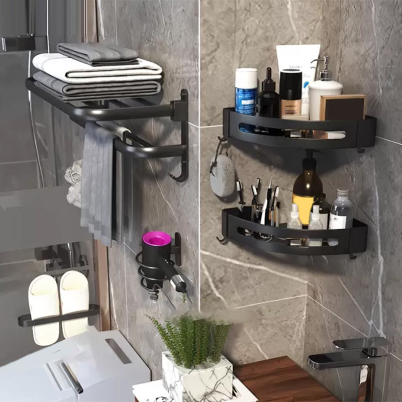Rynx | Modern Bathroom Hardware Set Matte Black Metal Bathroom Accessories Kit