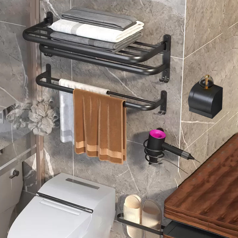 Rynx | Modern Bathroom Hardware Set Matte Black Metal Bathroom Accessories Kit