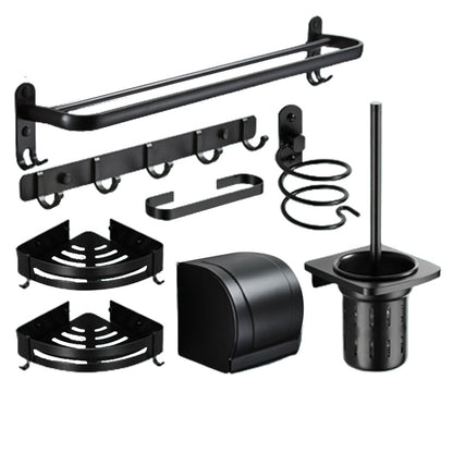 Rynx | Modern Bathroom Hardware Set Matte Black Metal Bathroom Accessories Kit