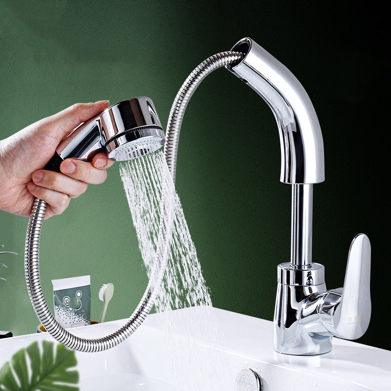 Rynx | Modern Simple Vessel Sink Faucet High Arc Bathroom Sink Faucet