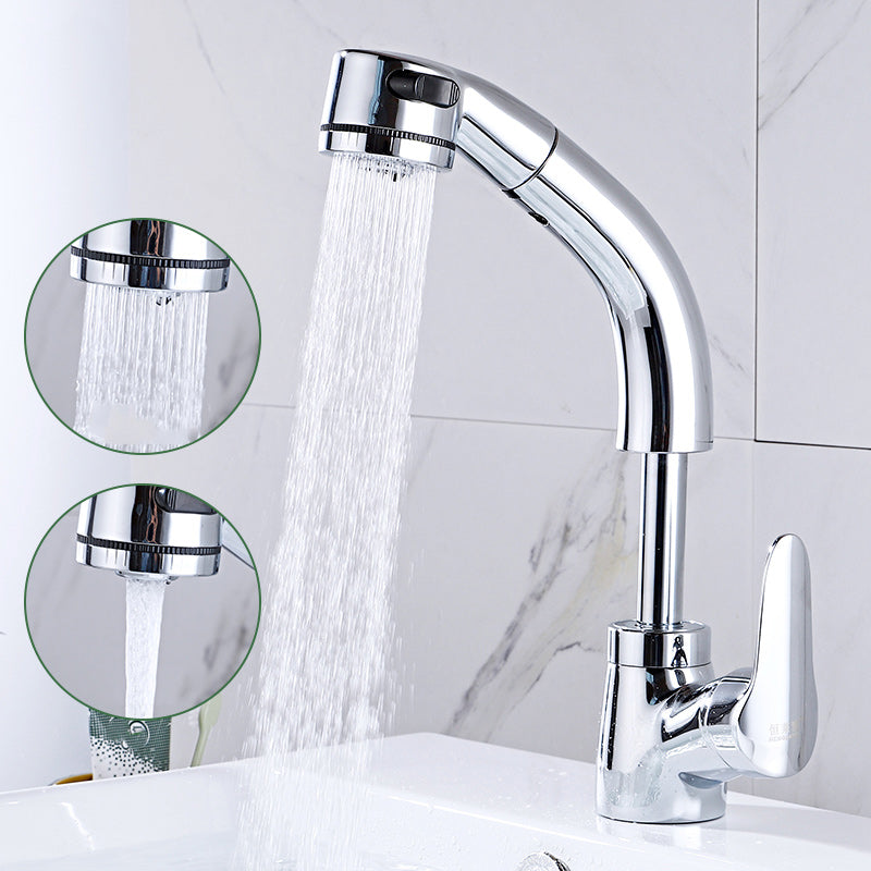 Rynx | Modern Simple Vessel Sink Faucet High Arc Bathroom Sink Faucet
