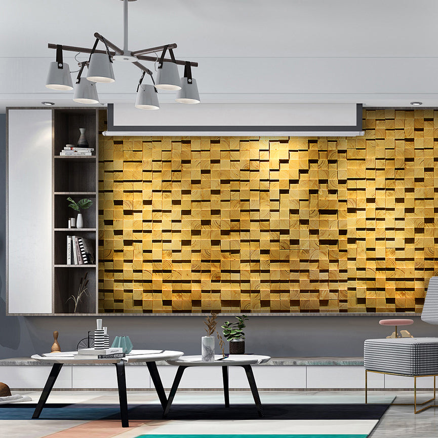 Rynx | Wood Mosaic Cladding Shiplap Glue Contemporary Interior Wall Cladding
