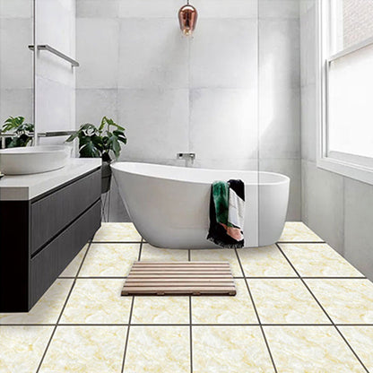 Rynx | Modern PVC Peel and Stick Tile Floor Marble Look Mold Resistant Vinyl Tiles