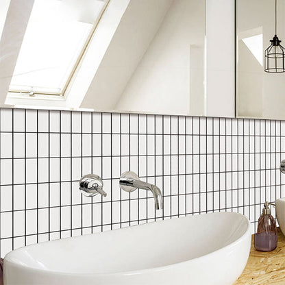 Rynx | Tile Stripping & Sticking Rectangle White Plastic Waterproof Tile Stripping & Sticking for Shower 10-Pack