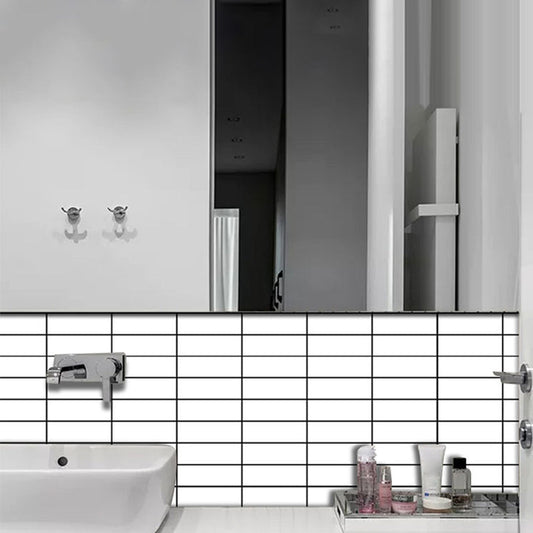 Rynx | Tile Stripping & Sticking Rectangle White Plastic Waterproof Tile Stripping & Sticking for Shower 10-Pack