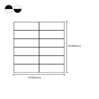 Rynx | Tile Stripping & Sticking Rectangle White Plastic Waterproof Tile Stripping & Sticking for Shower 10-Pack