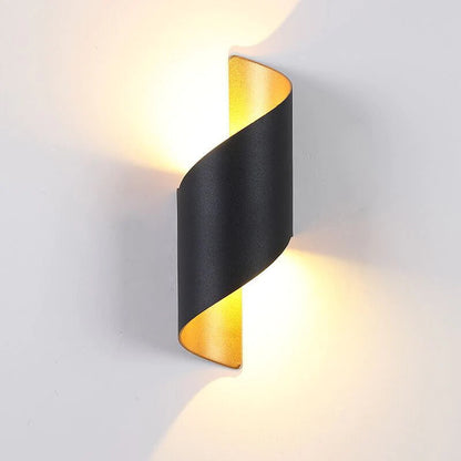 Rynx | Orr Modern LED Wall Lamp, Spiral, Indoor, White/Black, Metal