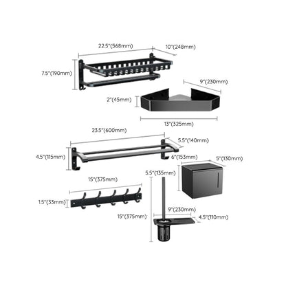 Rynx | Traditional black bathroom accessories individually or in a set