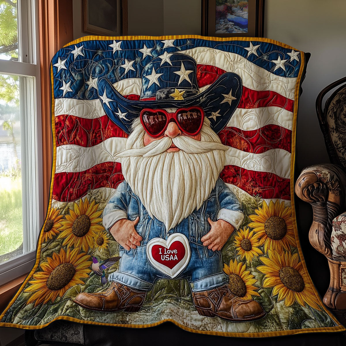 Rynx | Sunflower Cowboy Gnome Quilt