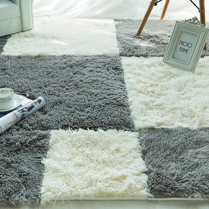 Rynx | Modern Carpet Tiles Interlocking Color Block Shag Carpet Tiles