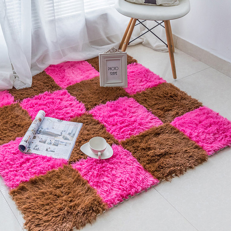 Rynx | Modern Carpet Tiles Interlocking Color Block Shag Carpet Tiles