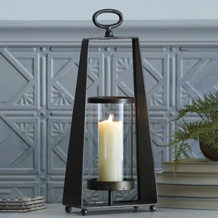 Rynx | 18 Inch Large Metal Lantern | Modern Farmhouse