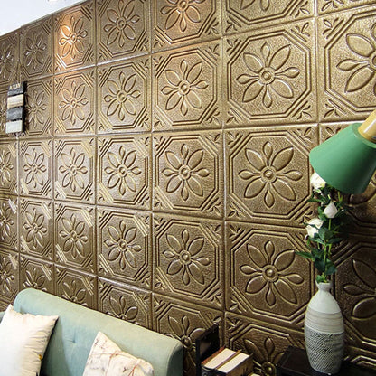 Rynx | Modern Wall Panel Floral 3D Print Peel and Stick Waterproof Wall Panels