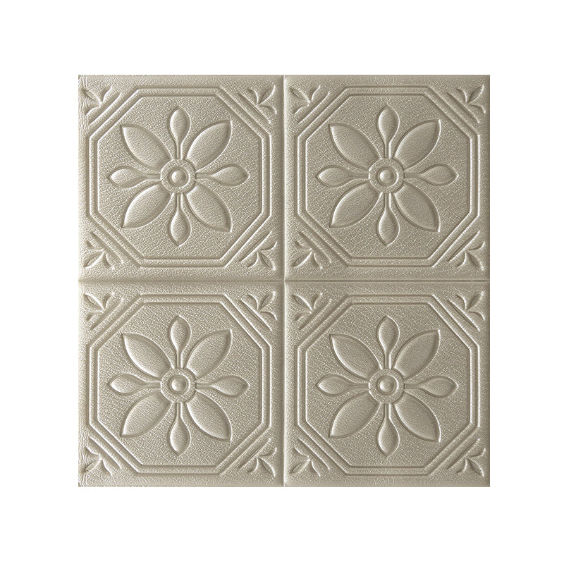 Rynx | Modern Wall Panel Floral 3D Print Peel and Stick Waterproof Wall Panels
