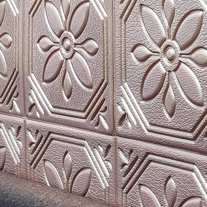 Rynx | Modern Wall Panel Floral 3D Print Peel and Stick Waterproof Wall Panels