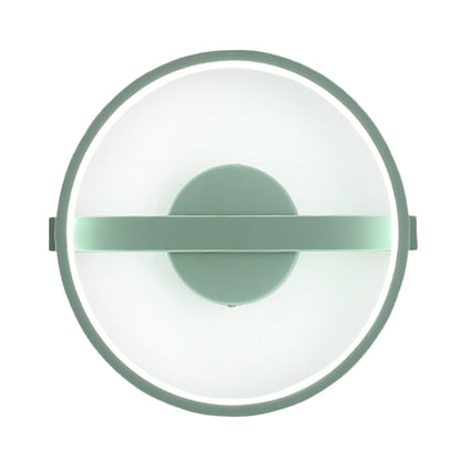 Rynx | Green round wall lamp Minimalistic LED acrylic wall light in white/warm light, 12.5"/16.5" diameter