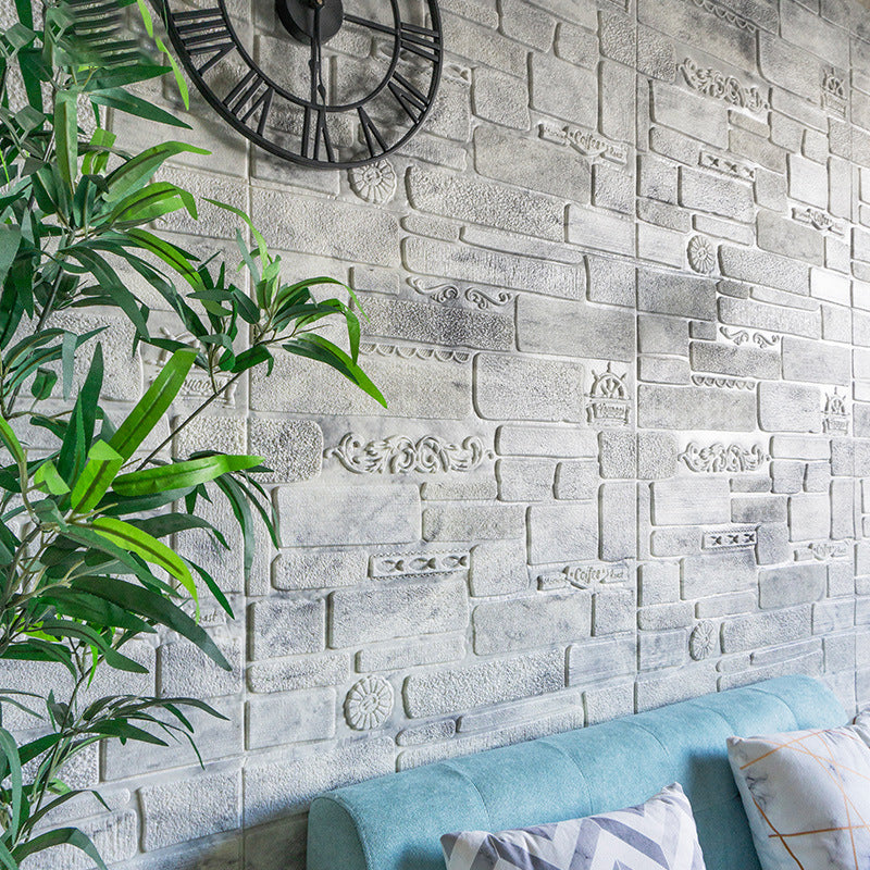 Rynx | Modern Wall Covering Peel and Stick Brick 3D Print Waterproof Wall Panel
