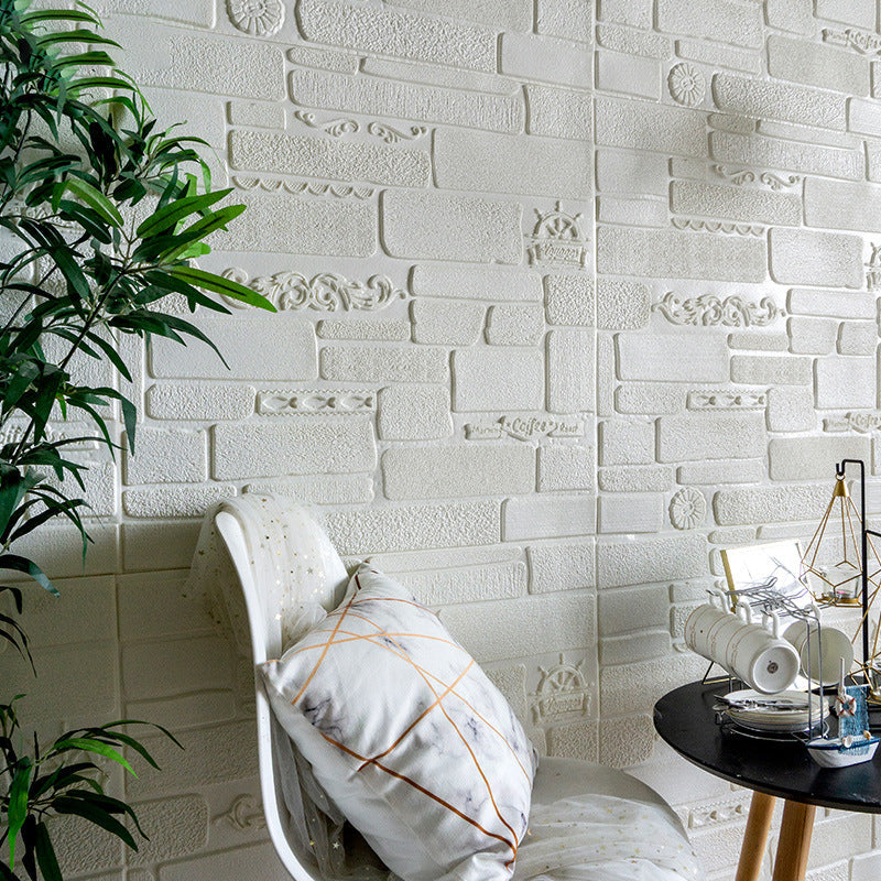 Rynx | Modern Wall Covering Peel and Stick Brick 3D Print Waterproof Wall Panel