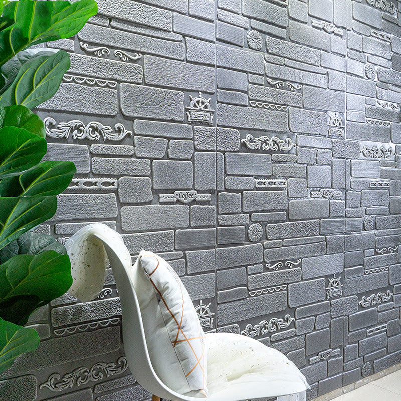 Rynx | Modern Wall Covering Peel and Stick Brick 3D Print Waterproof Wall Panel
