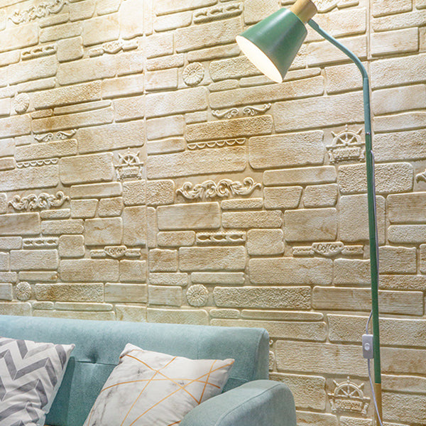 Rynx | Modern Wall Covering Peel and Stick Brick 3D Print Waterproof Wall Panel