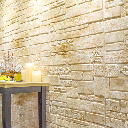 Rynx | Modern Wall Covering Peel and Stick Brick 3D Print Waterproof Wall Panel