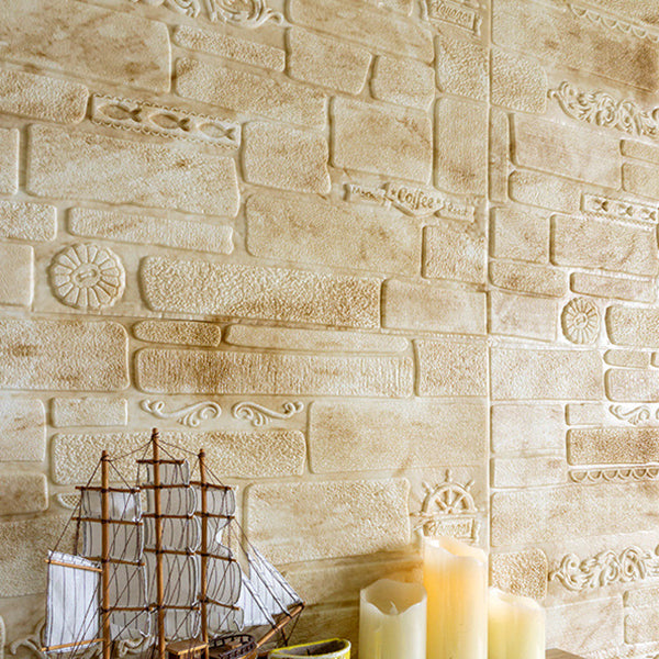 Rynx | Modern Wall Covering Peel and Stick Brick 3D Print Waterproof Wall Panel
