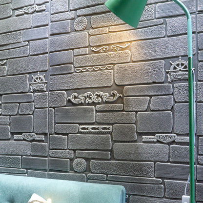 Rynx | Modern Wall Covering Peel and Stick Brick 3D Print Waterproof Wall Panel