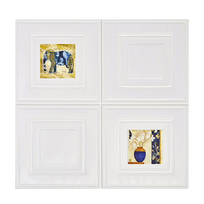 Rynx | Modern Wall Panel Cartoon Print Peel and Stick Waterproof Wall Panel